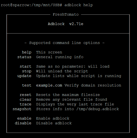 adblock help output